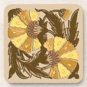 William Morris Jacobohne, Mustard Gold und Brown Untersetzer