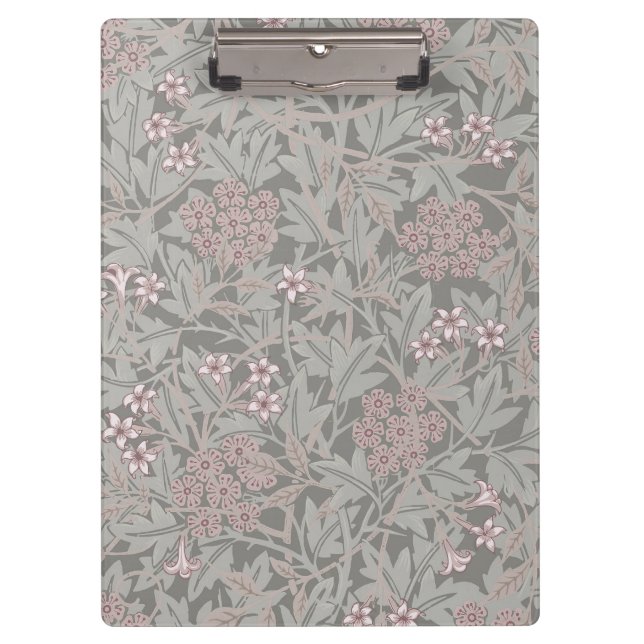 William Morris Jasmin-Blumenmuster Klemmbrett (Vorderseite)