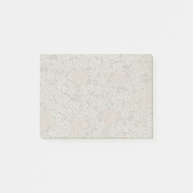 William Morris Jasmin-Blumenmuster Post-it Klebezettel (Vorderseite)