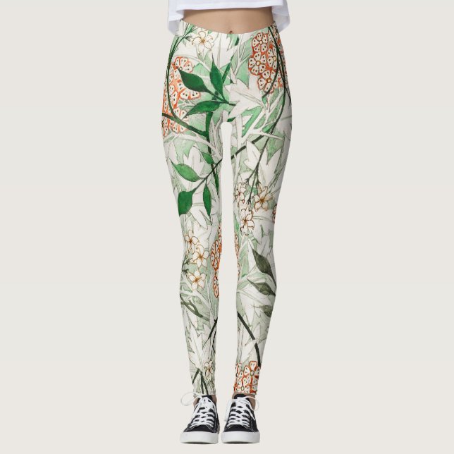 William Morris Jasminblüte Leggings (Vorderseite)