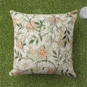 William Morris Jasminblüten-Gartengestaltung Kissen