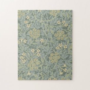 William Morris Jasmine Blue Green Botanic Art