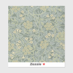 William Morris Jasmine Blue Green Botanic Art Aufkleber
