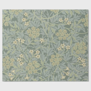 William Morris Jasmine Blue Green Botanic Art Geschenkpapier