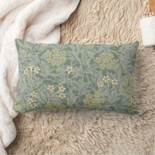 William Morris Jasmine Blue Green Botanic Art Lendenkissen