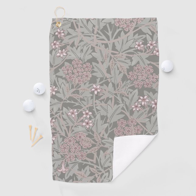 William Morris Jasmine Blume Pattern Golfhandtuch (Insitu)