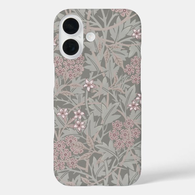 William Morris Jasmine Blume Pattern iPhone 16 Hülle (Rückseite)