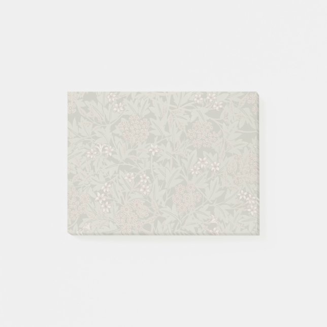 William Morris Jasmine Blume Pattern Post-it Klebezettel (Vorderseite)
