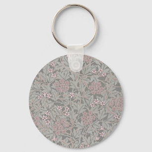 William Morris Jasmine Blume Pattern Schlüsselanhänger