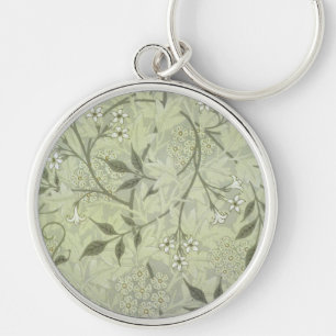 William Morris Jasmine Botanische Vintage Antik Schlüsselanhänger