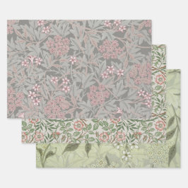 William Morris Jasmine Flower Pattern Geschenkpapier Set