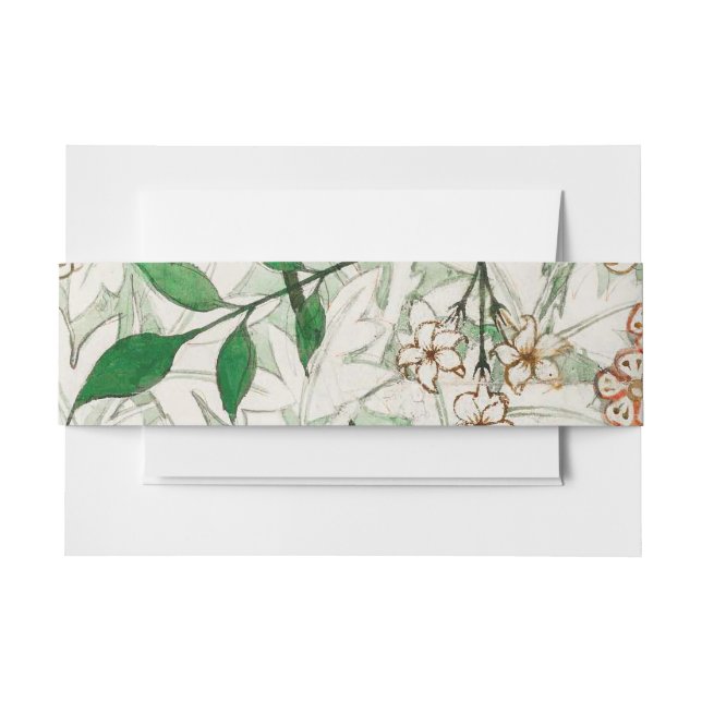William Morris Jasmine Garden Blume Classic Einladungsbanderole (Vorderseite Beispiel)