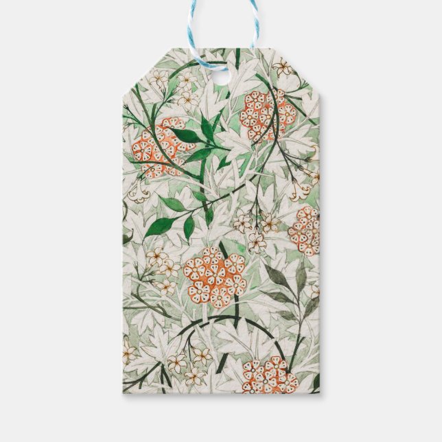 William Morris Jasmine Garden Blume Classic Geschenkanhänger (Vorderseite)
