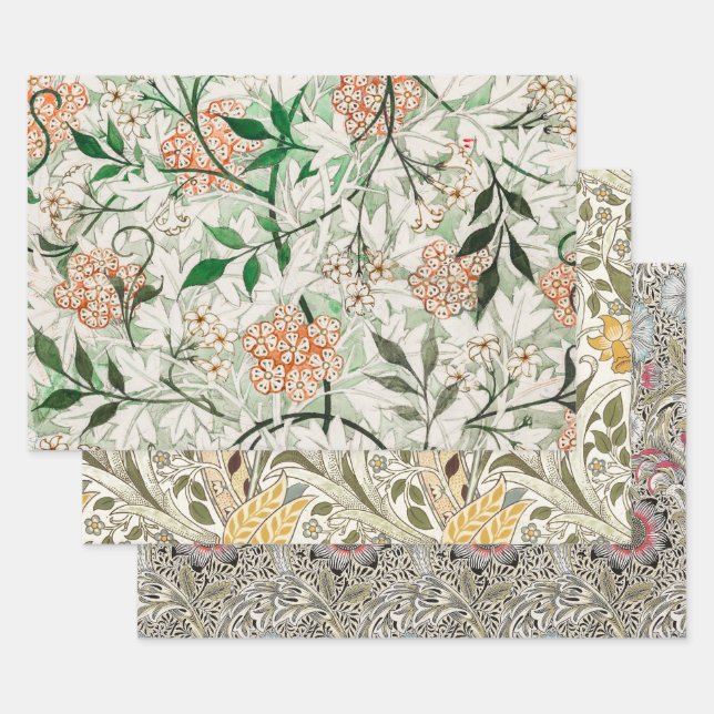 William Morris Jasmine Garden Blume Classic Geschenkpapier Set (Set)