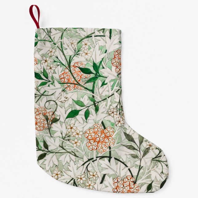 William Morris Jasmine Garden Blume Classic Kleiner Weihnachtsstrumpf (Vorderseite)
