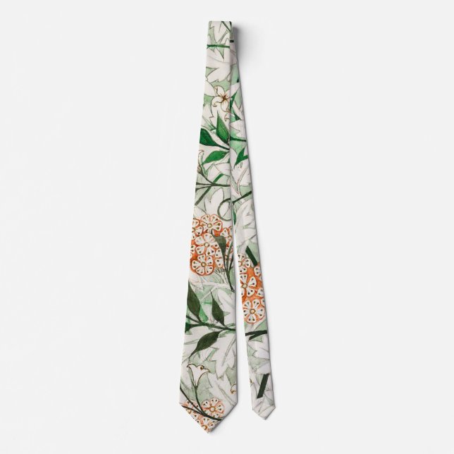 William Morris Jasmine Garden Blume Classic Krawatte (Vorderseite)