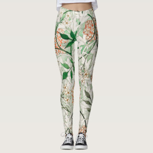 William Morris Jasmine Garden Blume Classic Leggings