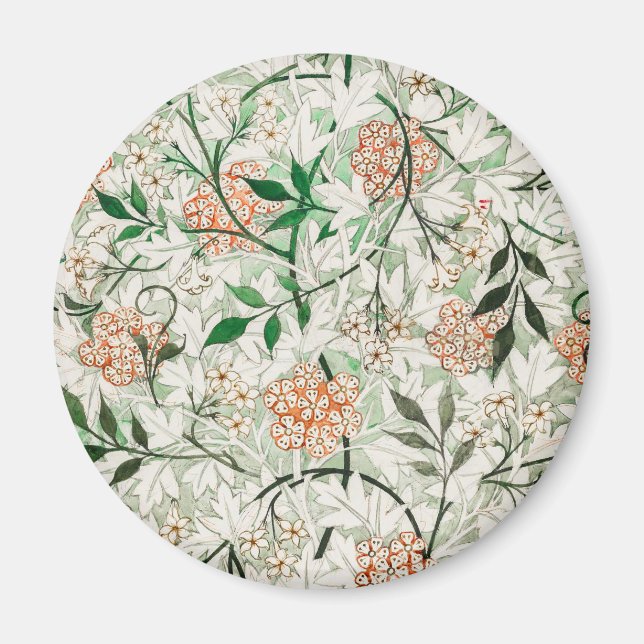 William Morris Jasmine Garden Blume Classic Magnet (Vorne)