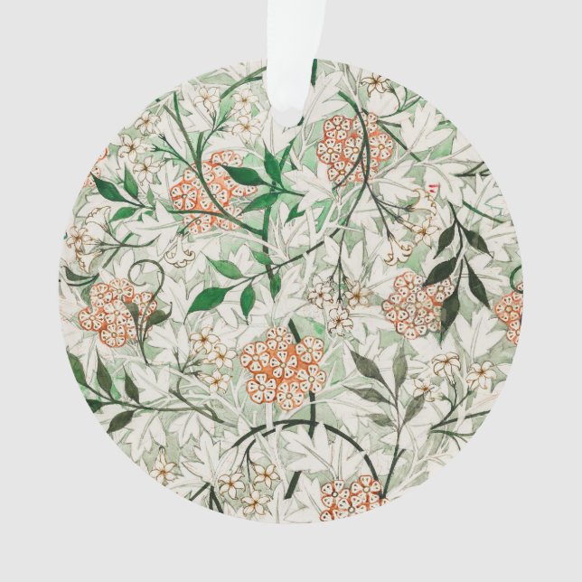 William Morris Jasmine Garden Blume Classic Ornament (Vorderseite)