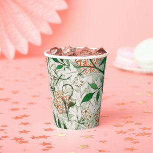 William Morris Jasmine Garden Blume Classic Pappbecher