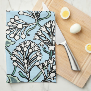 William Morris Jasmine und Blätter Pattern Geschirrtuch