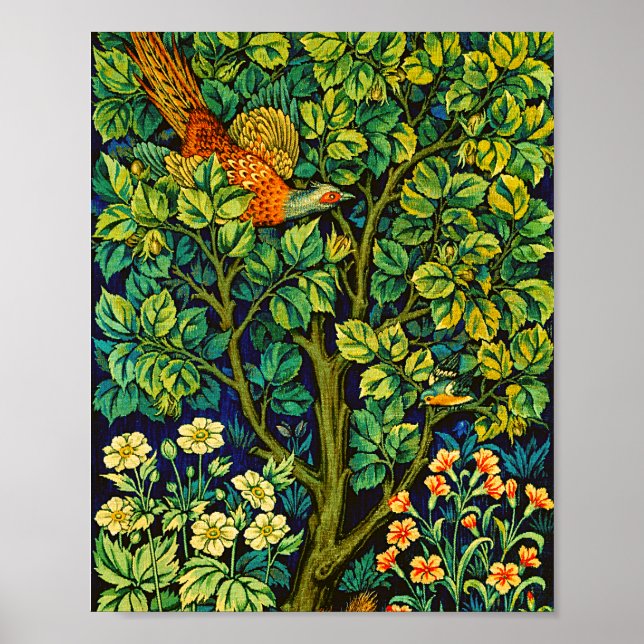 William Morris & John Henry Dearles Pheasant Post Poster (Vorne)