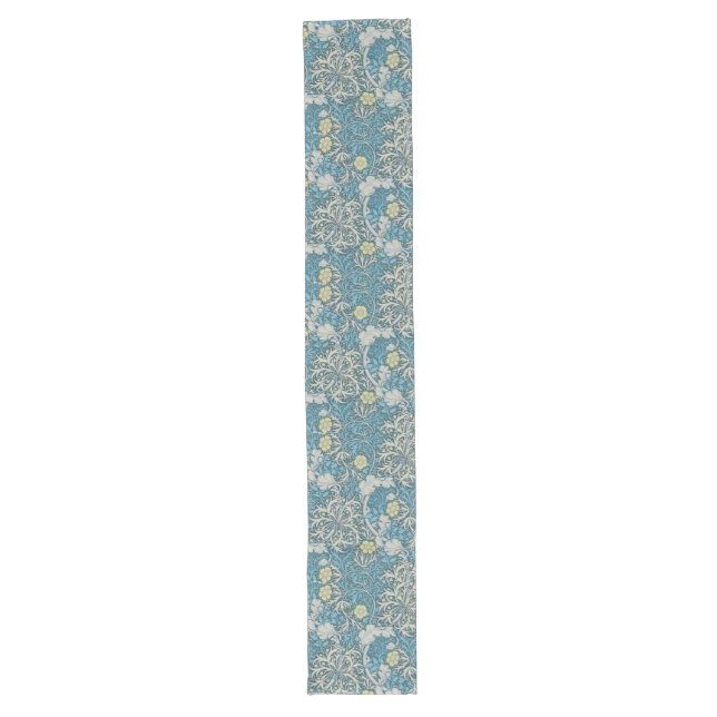 William Morris, Jugendstil-Muster, Algen, Blau, f Großer Tischläufer (Vorderseite)