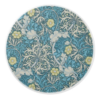 William Morris, Jugendstil-Muster, Algen, Blau,f Keramikknauf