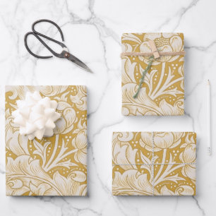 William Morris Junggesellenknopf-Blume Klassisch Geschenkpapier Set