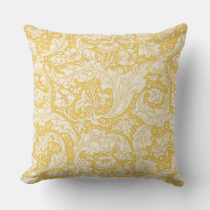 William Morris Junggesellenknopf Golden Hintergrun Kissen
