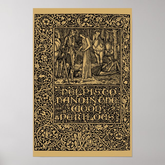 William Morris Kelmscott Press page 1896 Poster (Vorne)