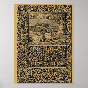 William Morris Kelmscott Press Seite 1896 Poster