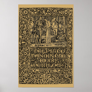 William Morris Kelmscott Press Seite 1896 Poster