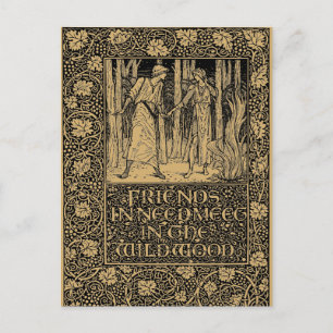 William Morris Kelmscott Press Seite 1896 Postkarte