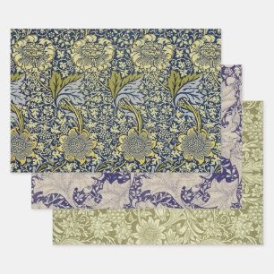 William Morris Kennet Blumentangete Tapete Blau Go Geschenkpapier Set