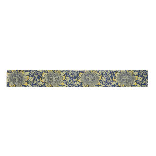 William Morris Kennet Blumentangete Tapete Blau Go Satinband