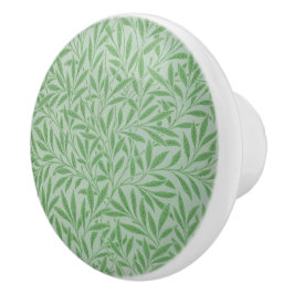 William Morris Keramik knob willow Blätter grün Keramikknauf