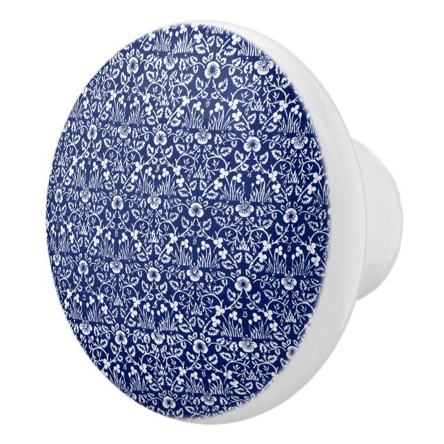 William Morris Keramik knopf Ästhetisch-blaue Deko Keramikknauf (Rechts)