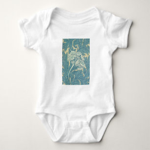 William Morris Klassische Tulpe Blaue Blumenmuster Baby Strampler