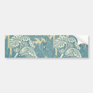 William Morris Klassische Tulpe Blaue Blüten Autoaufkleber