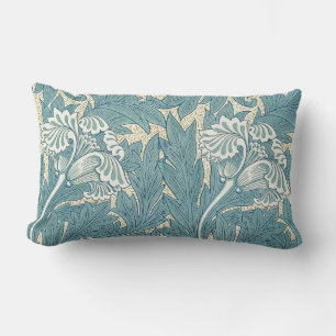 William Morris Klassische Tulpe Blaue Blüten Lendenkissen