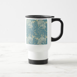 William Morris Klassische Tulpe Blaue Blüten Reisebecher