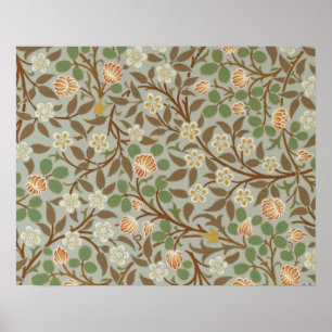 William Morris Kleeblatt Botanische Blume Poster