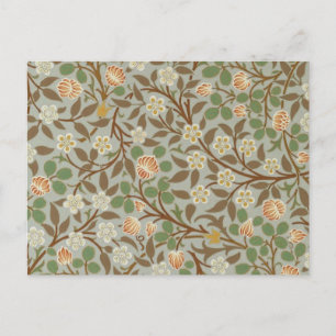 William Morris Kleeblatt Botanische Blume Postkarte
