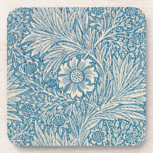 William Morris - Kunst Nouveau Blau-Ringelblume Getränkeuntersetzer