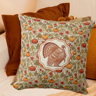 William Morris Kürbisse Wilder Truthahn Kissen