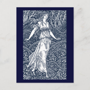 William Morris Lady Postkarte