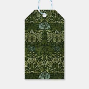 William Morris Large Green Blätter & Blue Blume Geschenkanhänger