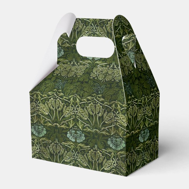 William Morris Large Green Blätter & Blue Blume Geschenkschachtel (Vorderseite)