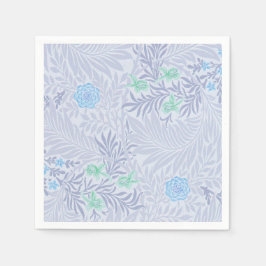 William Morris - Larkspur - Blaue Blumen und Blätt Serviette